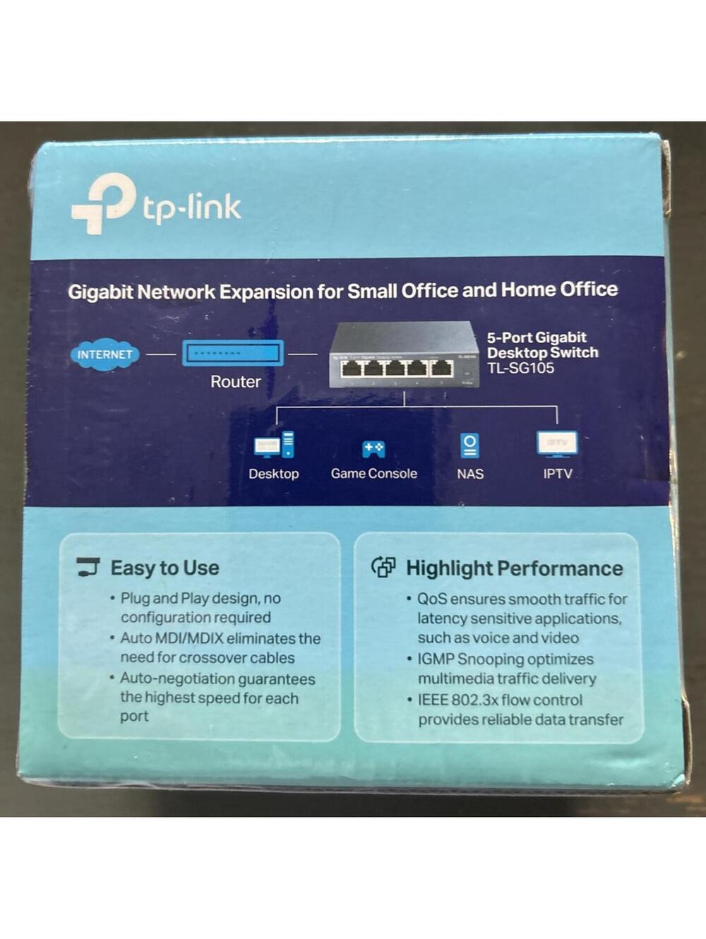 TP-Link TL-SG105PE 5 Port Gigabit Easy Smart PoE+ Ethernet Switch New Sealed Box - Picture 3 of 6
